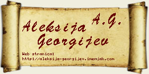 Aleksija Georgijev vizit kartica
